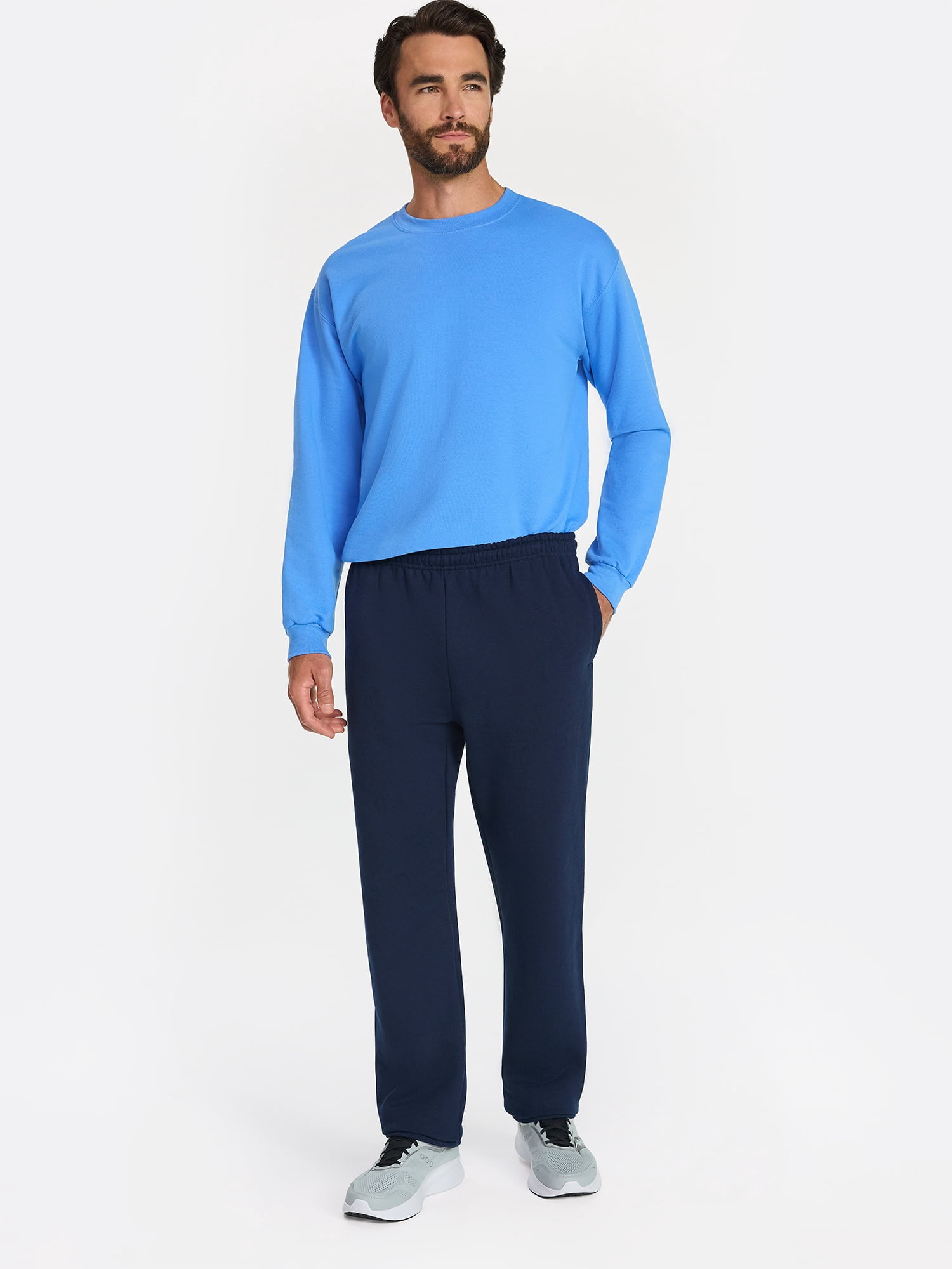 Athletic Works Men's Open Bottom Sweatpants, Sizes S-2XL
