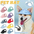 thumbnail image 3 of TAILUP Adjustable Breathable Canvas Baseball Cap for Dogs & Cats, UV Protection Sunshade Visor Pet Hat with Ears Open Design for Outdoor Walking Hiking Playtime J, 3 of 3