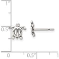 thumbnail image 3 of Sterling Silver Antiqued Turtle Post Earrings (7.75 X 8.5) Made In India qe13343, 3 of 5