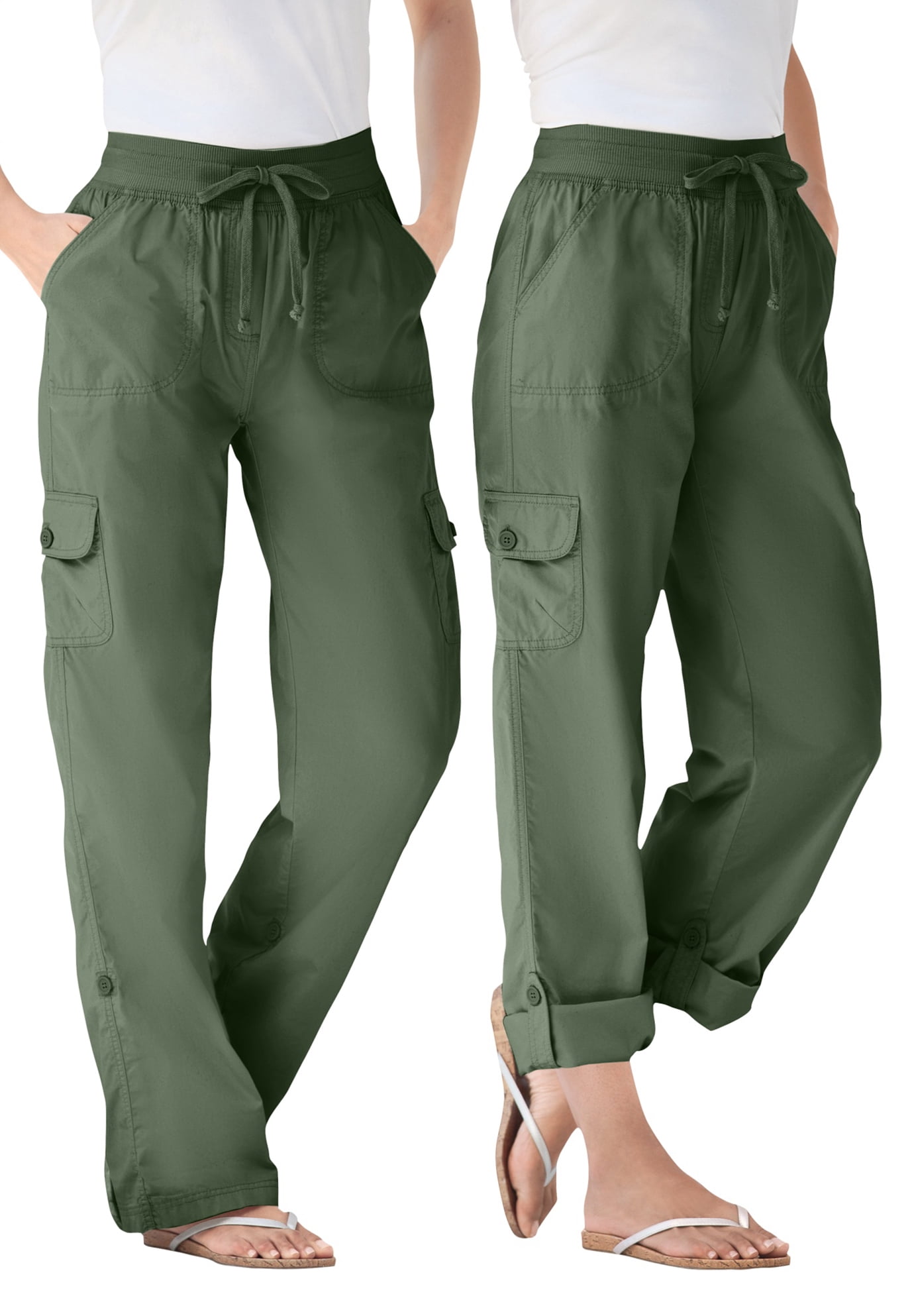 Woman Within Women's Plus Size Convertible Length Cargo Pant - Walmart.com