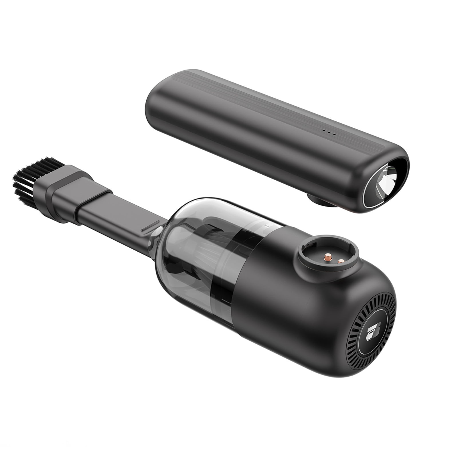 Handheld Car Vacuum Cleaner - 1.1 x 2.2 x 3.3in Powerful 5000Pa Suction, 4000mAh Flashlight & Portable Power Bank for Auto Detailing