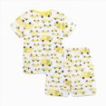 thumbnail image 4 of KPOPLK Baby Girls Outfit Set Kids Cute Toddler 3 6 12 18 24 Months 2T 3T fit Pjs Cotton Sleepwear(3-4 Years,Yellow), 4 of 7