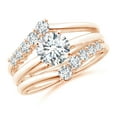 thumbnail image 4 of ANGARA Natural 0.15 Ct. Diamond Fashion Ring in 14K Rose Gold for Women (Ring Size: 11.5), 4 of 11