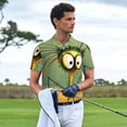 thumbnail image 3 of Haiem Quirky Cartoon 123 Pattern Mens Polo Shirts Quick Dry Short Sleeve Golf T Shirt Performance Moisture Wicking Casual Workout-X-Large, 3 of 6