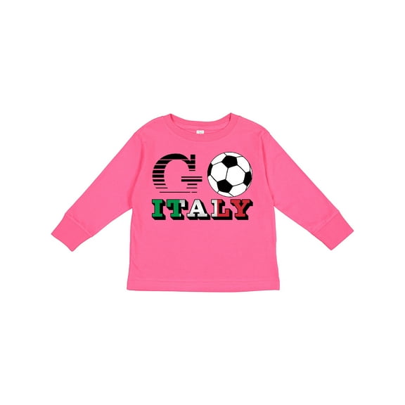 Inktastic Go, Italy Soccer, Football Boys or Girls Long Sleeve Toddler T-Shirt
