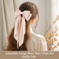 thumbnail image 3 of 6 pinzas para el pelo para mujeres, pinzas para el pelo diarias con lazo grande, pinzas para el pelo de satén sedoso de gran tamaño, pasadores de pelo grandes, lindos accesorios estéticos para el cabe, 3 of 6