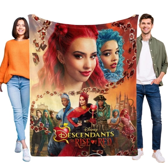 Descendants The Rise Of Red Flannel Blanket Soft Bed Sofa Throw Birthday Gift
