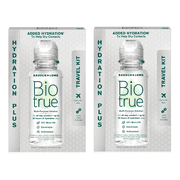 2 Pack - Biotrue Contact Lens Solution, Multi-Purpose Solution for Soft Contact Lenses, Lens Case Included, 2 FL OZ Travel Size