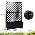 thumbnail image 3 of AKDSteel Horizontal Grid Metal Planter Box, Raised Garden Bed With Trellis Privacy Screen And Drainage Holes, Outdoor Planter For Climbing Plants, Flowers And Vegetables, 3 of 9