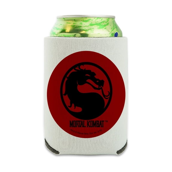 Mortal Kombat Symbol Can Cooler - Drink Sleeve Hugger Collapsible Insulator - Beverage Insulated Holder