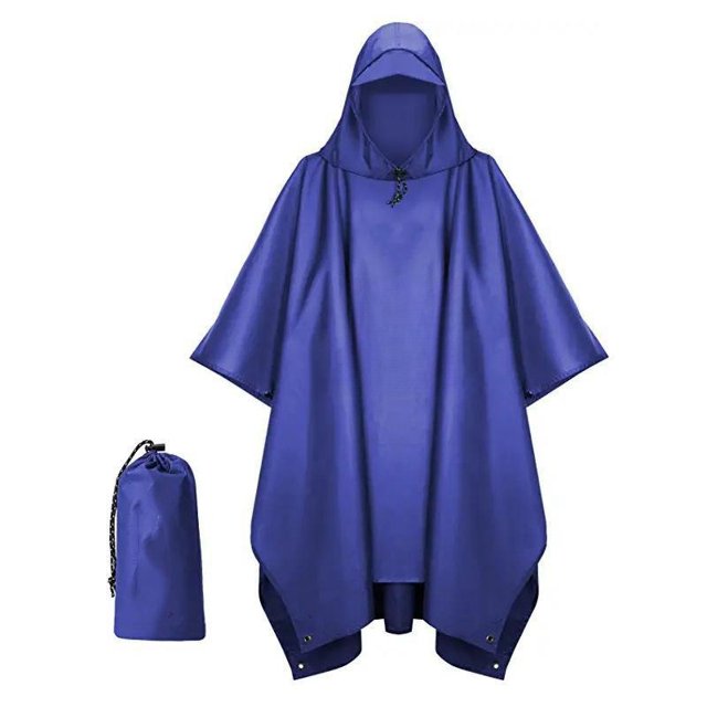Two sets Three-in-one Cape Raincoat Adult Outdoor Hiking And Mountaineering Riding Lightweight Portable Multifunctional Poncho