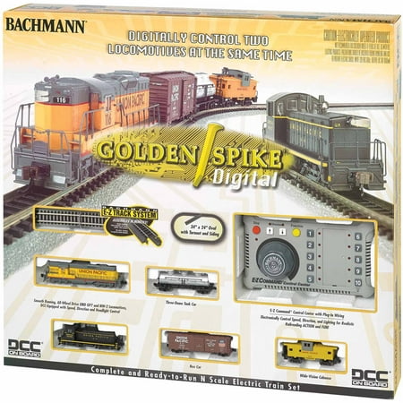 Bachmann Trains Golden Spike, N Scale Ready-To-Run Electric Train Set 