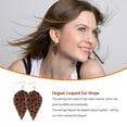 thumbnail image 2 of Leopard Print Earrings Charming Fashion Accessory Unique Printing Pattern Female Jewelry Adornment Dual-sided Water Drop Ear Dangles Birthday Gift Type 16, 2 of 5