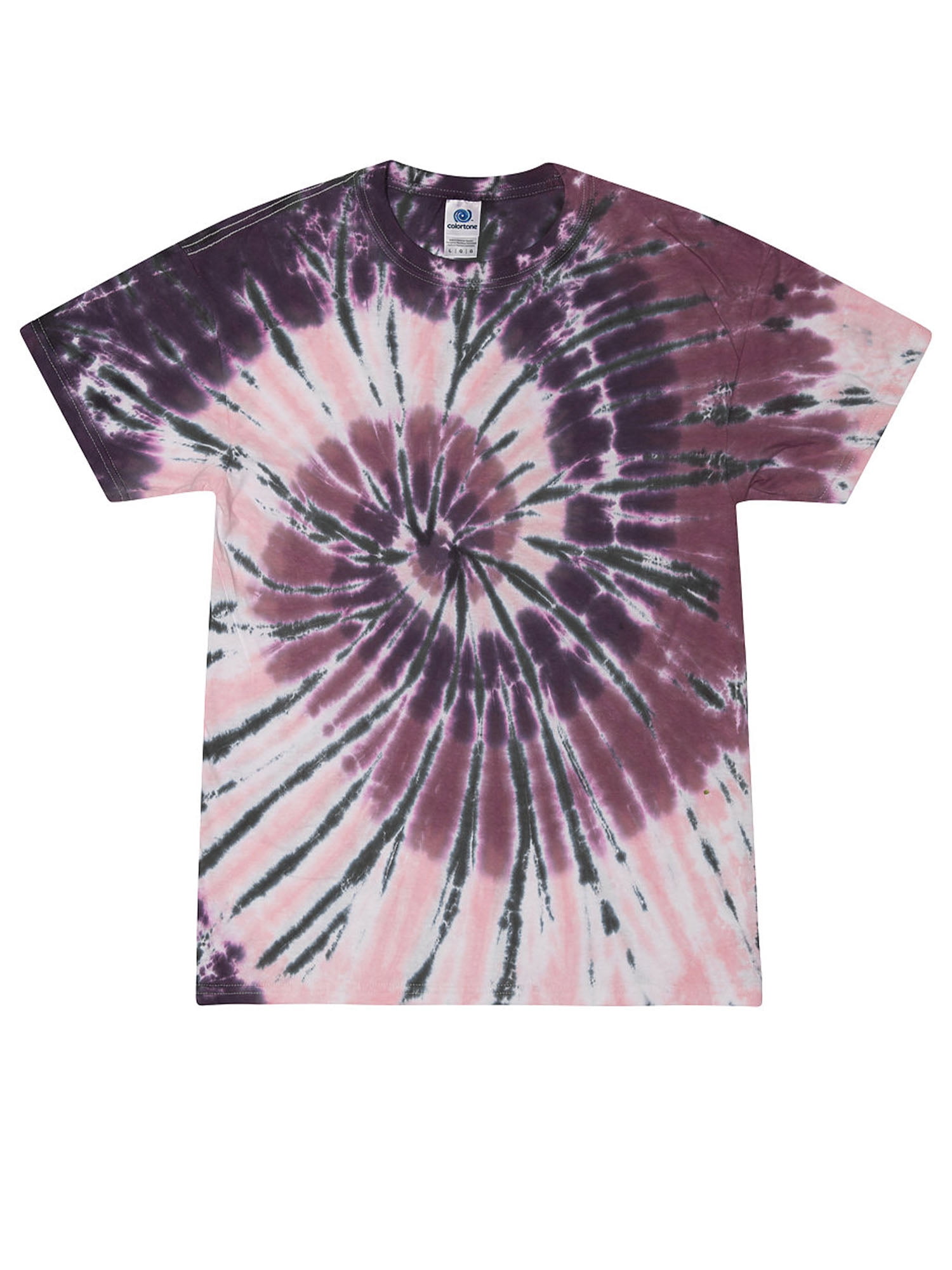 T-shirt Tie-dye V-Neck Lagoon - Coton/polyester, Tailles XS à 3XL, Marque Colortone, Neuf Avec étiquettes, Style Années 80