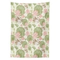 thumbnail image 3 of Ambesonne Duck Tablecloth Rectangular Table Cover, Lotus Flower Pond Lily, 52"x70", Pink Green and White, 3 of 4
