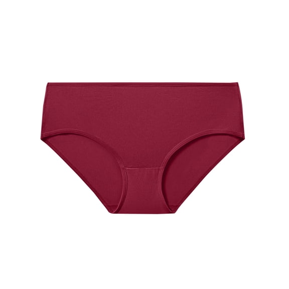 ZQUUVOU Women's Cotton Briefs Low Rise Soft Breathable Bikini Underwear Full Coverage Soft Ladies Hipster Panties Burgundy
