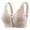 Grey, variant on Female B Cotton Rose Gold Ra 3 Pieces Of Front Open Buckle Top Support Without Ring Beauty Back Middle Bra Large Size Thin Vest Type Gathered Bra Underwear