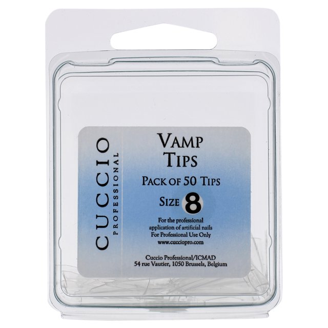 Uñas acrilicas Cuccio Vamp Tips - 8 Acrylic Nails Dama 50 Pc