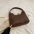 thumbnail image 4 of Bolso Hombro para Mujer Hobo Con Lazo Media Cuero PU Desplazamientos (café), 4 of 8