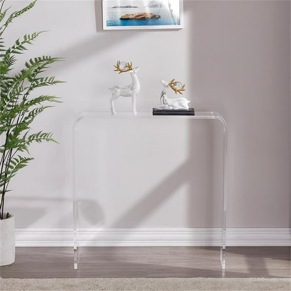 Lucite Acrylic Clear  Ruffner Console Table