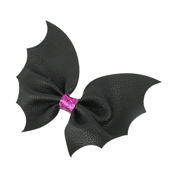 Unique Bargains 1 Pc Duckbill Clip Halloween Bat Wing Hair Clip for Children Black