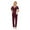 Burgundy, variant on VIAOLI Scrubs for Women Set – Medical Scrubs Women Stretch Top & Pants for Nursing Scrubs,  10 colors