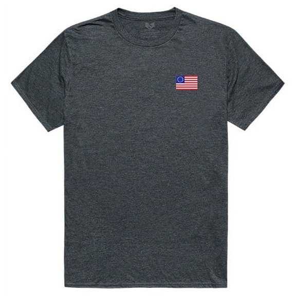 Rapid Dominance RS2-BR1-HCH-05 Betsy Ross 1 Relaxed Graphic Tee Shirt, Heather Charcoal - 2XL