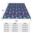 thumbnail image 3 of Pofeuu Funny Skull Flower Print Ultra-Soft Micro Fleece Blanket,for Bed Or Sofa,All Season Throw Blankets Flannel Blanket-40"x30", 3 of 7