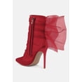 thumbnail image 3 of Princess Organza Wrapped Style Heeled Ankle Boots, 3 of 10