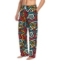 thumbnail image 2 of Uemuo Geometry Pattern Men's Wide Leg Palazzo Lounge Pants with Pockets Light Weight Loose Comfy Casual Pajama Pants-XX-Large, 2 of 9