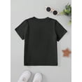 thumbnail image 2 of Young Girl Casual Cute Letter Print Round Neck Short Sleeve T-Shirt, Versatile For Daily Wear, Summer, 2 of 6