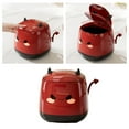 thumbnail image 2 of Press Lid Desktop Trash Can With Odor Locking Function Devil Shape Waste Bin, 2 of 15