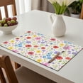 thumbnail image 6 of Placemat, Pioneer Flower Floral Print Pattern Place Mats Table Mat Set Of 2, PVC Washable Placemats for Party Kitchen Dining Decoration, 18x12 Inch, Fade Resistant, 6 of 6