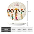 thumbnail image 2 of Salouo Black African Woman Pattern Bone China Decorative Plate,Holiday Decor Decorative Ceramic Plates with Stand Elegant Home DéCor for Hallway/Living Room/Bedroom-6in, 2 of 6