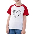 thumbnail image 3 of Feancey T-Shirts à Manches Courtes pour Tout-Petits Garçons Filles, Décontractés, Imprimé Cœur, T-Shirts Graphiques Enfants Été, T-Shirt Coupe Ample Col Ras du Cou, Hauts Mignons, Liquidation Éclair, Rouge, 5 Ans, 3 of 10