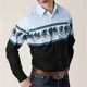 thumbnail image 1 of Camisa de manga larga con estampado de flores de vaquero occidental para primavera y verano, cómoda camisa de fiesta de tela suave para hombre, 1 of 6