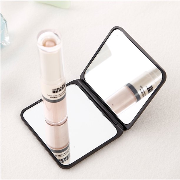 Peque?o espejo para llevar lindo mini espejo de maquillaje espejo de tocador portátil de doble cara estudiante espejo plegable de mano femenino, estilo estrella XianweiShao 8390612065965