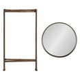 thumbnail image 6 of Kate and Laurel Celia Round Metal Foldable Accent Table with Mirror Tray Top, Bronze, 6 of 6