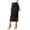 Black, variant on Half Length Skirt Solid Color At The Waist Slit Long Skirt High Split Skirt M