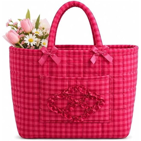 Car Storage Basket Organizer, Large Capacity Quilted Fabric Bin with Handles, Foldable Car Trunk Back Seat Storage for Groceries, Home Closet Use, Style-A