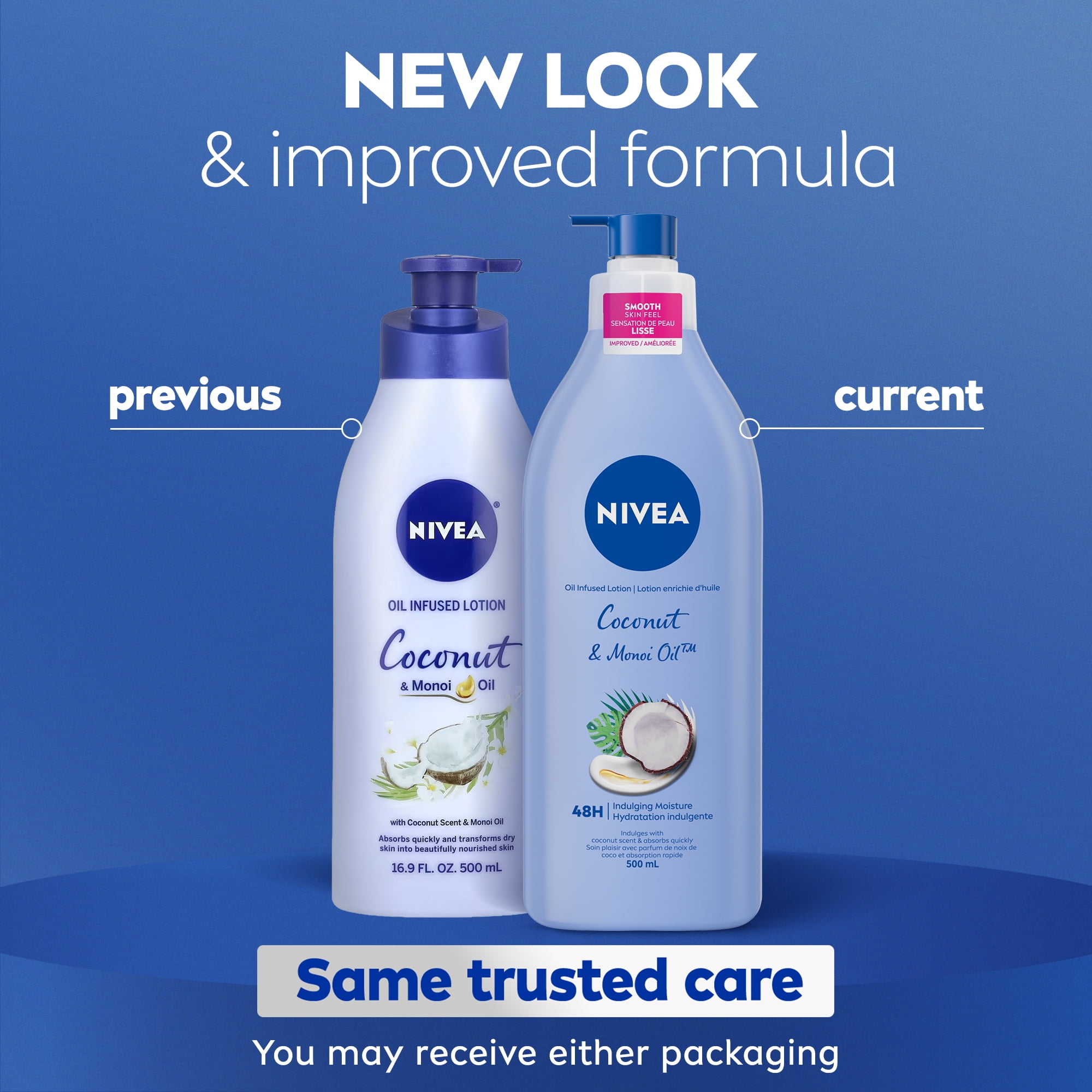 NIVEA Coconut & Monoi Oil Infused Body Lotion for Women, Non-Greasy, 500mL