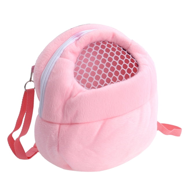 GOOHOCHY Transportín portátil para mascotas, pequeño y esponjoso, ideal para viajes al aire libre, caminatas y senderismo, talla L (rosa)