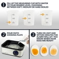 thumbnail image 6 of Nostalgia Stainless Steel Egg Boiler, 8-Capacity Egg Cooker with Detachable Egg Tray and Cooking Plate, 6 of 7
