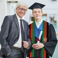 thumbnail image 4 of Afghanistan Flag Graduation Stole Graduate Shawl Sash Scraf Gift For Abroad Student International Study (Square), 4 of 6