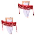 thumbnail image 4 of Wweixi Blended Durable And Firm Lightweight Hip Scarf For Belly Dance Performances Waist Automatic red 2Set, 4 of 6