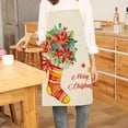 thumbnail image 3 of Cooking Apron Eye-catching Wear Resistant Linen Anti-fouling Thickened Cooking Bib Apron for Home, 3 of 8