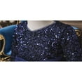 thumbnail image 4 of AMERTEER Robe Princesse pour Filles Bébé Manches Longues Sequins Maille Noël Anniversaire Fête Banquet Rouge 11-12 Ans, 4 of 8