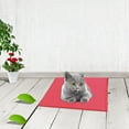 thumbnail image 5 of Premium Silicone Pet Food Mat for Dog and Cat Waterproof Non-stick Feeding Pad with Raised Edges Red, 5 of 9