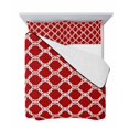 thumbnail image 7 of Quilts Twin Size Bedding Set, Red Morocco Lightweight Quilted Comforter, Geometric Moroccan National Abstract Art Soft Reversible Bedspread Coverlet with Pillow Covers for All Season, 68" x 86", 7 of 7
