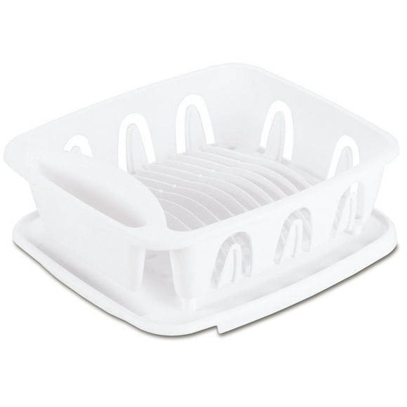 Sterilite Small 2 Piece White Sink Set